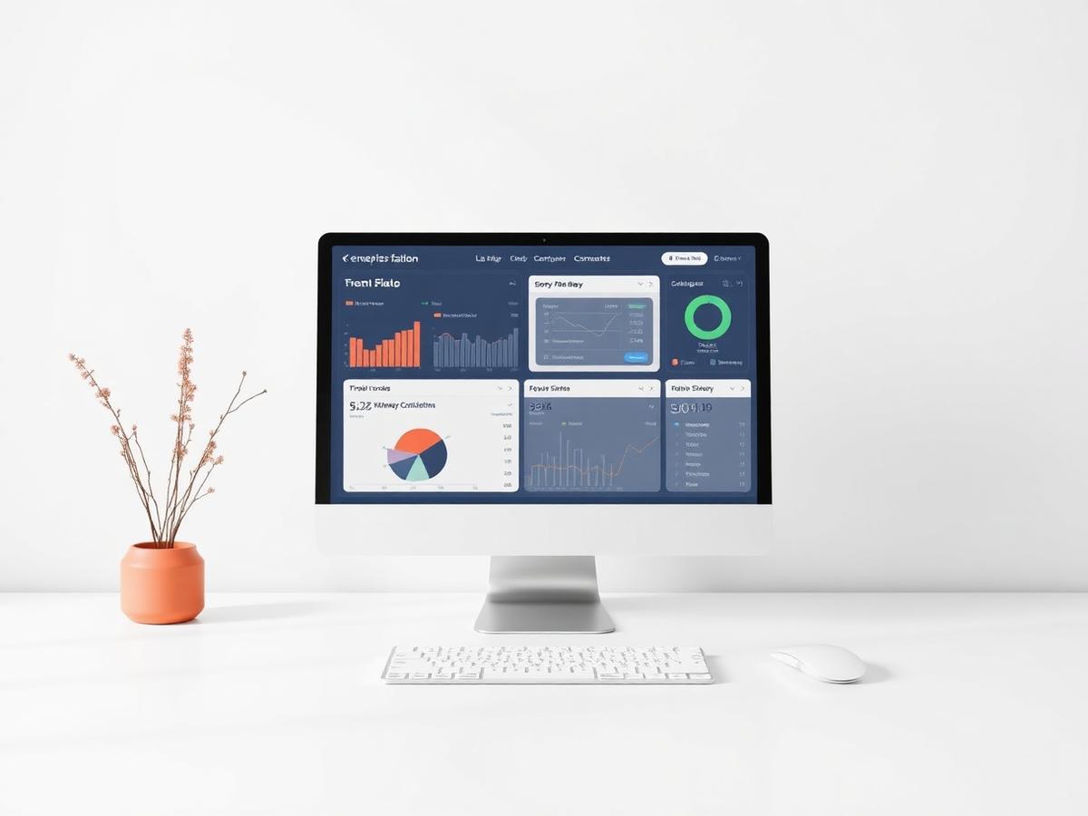 Clickserv enterprise lending dashboard displayed on a desktop monitor